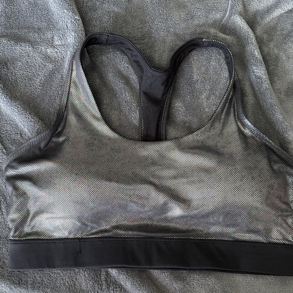 ZYIA Black and Silver Sports Bra